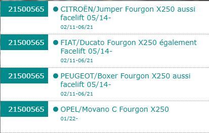Faisceau d'attelage Fourgon  X250 de 02/2011 à 06/2021 - Faisceau d'attelage