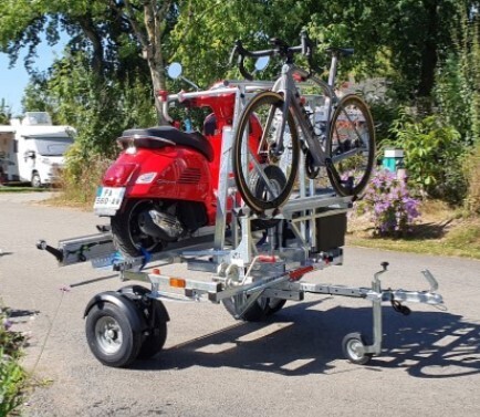 porte vélo avant 2 vélos pour CCT4 - accessoires remorque YO